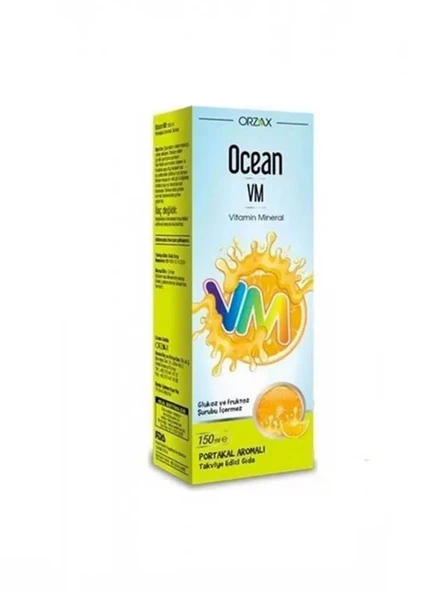 Ocean VM  Vitamin Mineral Şurup  Portakal Aromalı 150 ml