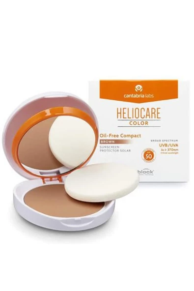 Heliocare Color SPF 50+ Oil Free Compact Yağsız Güneş Koruyucu 10 ml Brown  Brown