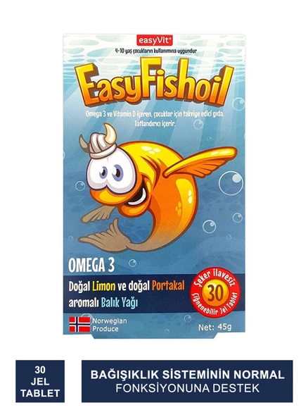 EasyFishoil Omega 3 Çocuk Çiğnenebilir 30 Jel Tablet