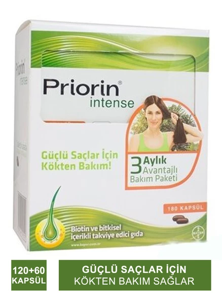 Priorin Intense Avantajlı Paket 120 + 60 Kapsül