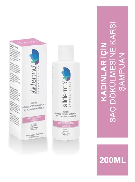 Alldermo Biotin At Kuyruğu Ekstraktlı Dökülme Karşıtı Şampuan 200 ml - Kadınlar İçin