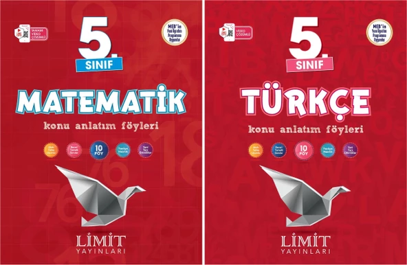 Limit 2025 5. Sınıf Matematik + Türkçe Konu Anlatım Seti 2 Kitap Güncel Müfredat