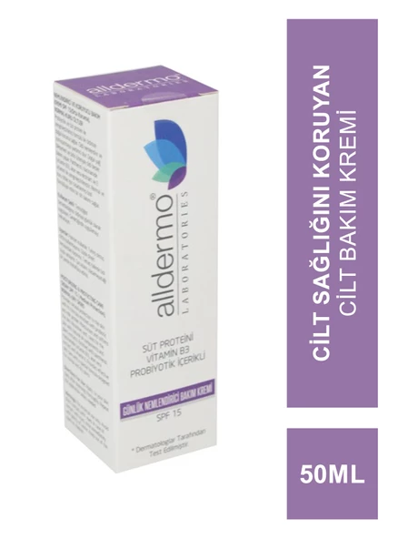 Alldermo Günlük Nemlendirici Bakım Kremi SPF15 50 ml
