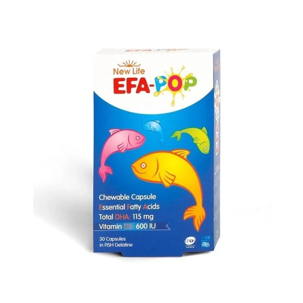 New Life EFA Pop 30 Kapsül Çiğnenebilir Balık Yağı