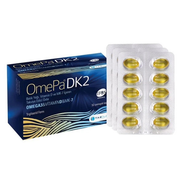 Omepa DK2 Omega 3 & Vitamin D & MENAQ7 50 Yumuşak Kapsül