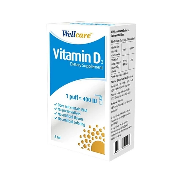 Wellcare Vitamin D3 400 IU 5ml