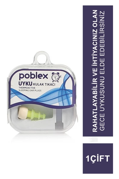 Poblex Uyku Kulak Tıkacı Thermoactive 1 Çift - Beden:S - Kutulu