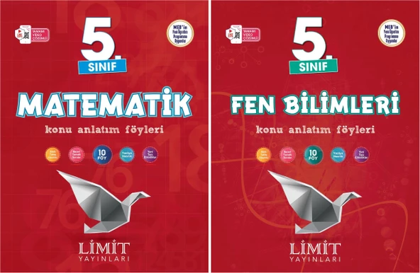 Limit 2025 5. Sınıf Matematik + Fen Bilimleri Konu Anlatım Seti 2 Kitap Güncel Müfredat