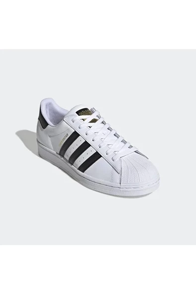 ADİDAS SÜPERSTAR  BEYAZ SİYAH UNİSEX SNEAKER AYAKKABI - 2