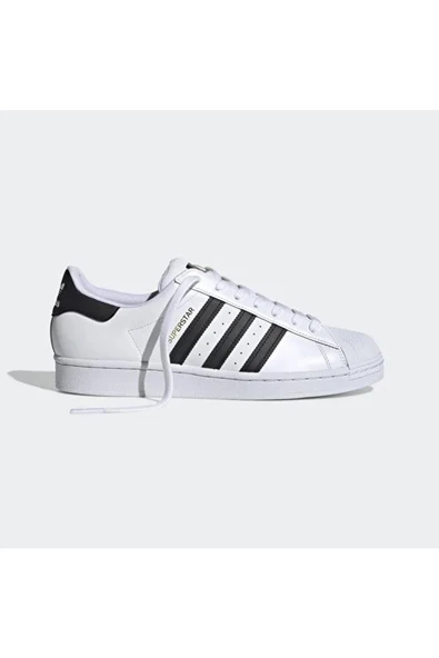 ADİDAS SÜPERSTAR  BEYAZ SİYAH UNİSEX SNEAKER AYAKKABI - 4