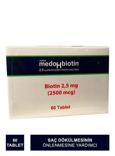 Dermoskin NutraFarm MedoHbiotin 2,5mg 60 Tablet ürün görseli