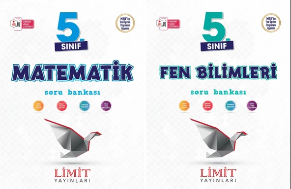 Limit 2025 5. Sınıf Matematik + Fen Bilimleri Soru Bankası Seti 2 Kitap Güncel Müfredat