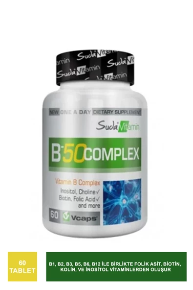 Suda Vitamin Vitamins B-50 Complex 60 Vegi Kapsül