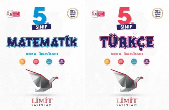 Limit 2025 5. Sınıf Matematik + Türkçe Soru Bankası Seti 2 Kitap Güncel Müfredat