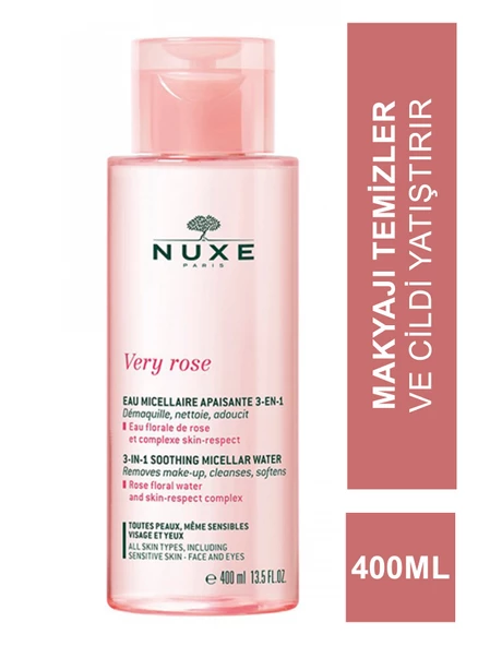 Nuxe Very Rose 3-In 1 Soothing Micellar Water - Temizleme Suyu 400 ml