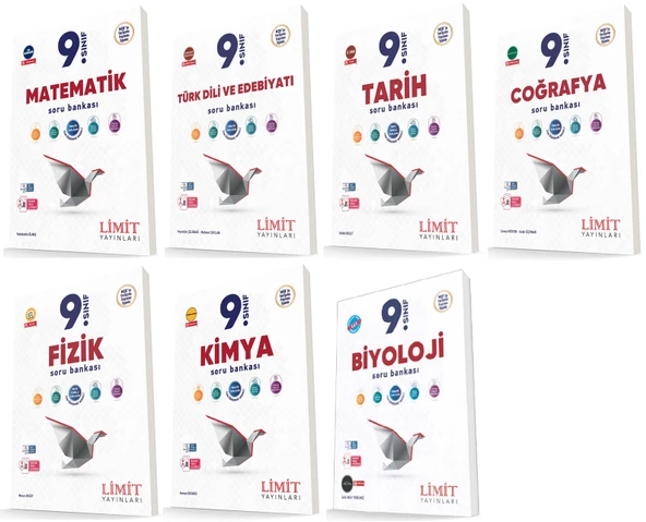 Limit 2025 9. Sınıf Soru Bankası Seti 7 Kitap Kitap Güncel Müfredat