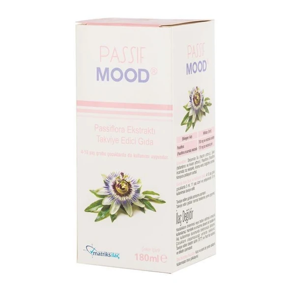 Passif Mood Şurup Passiflora Ekstraktı Takviye Edici Gıda 180ml