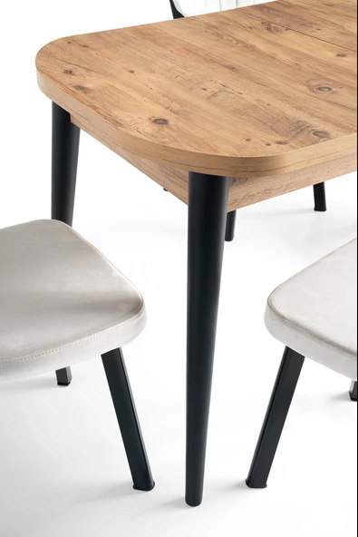 Nisa Açılır MDF Oval Mutfak Masası 70x110 - Resim 4