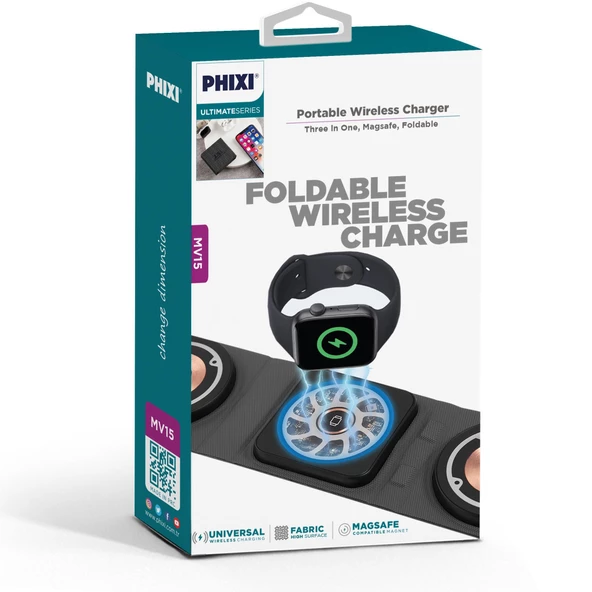 Zuidid MV15 - 3 In 1 Manyetik Kablosuz Şarj Seti - 2