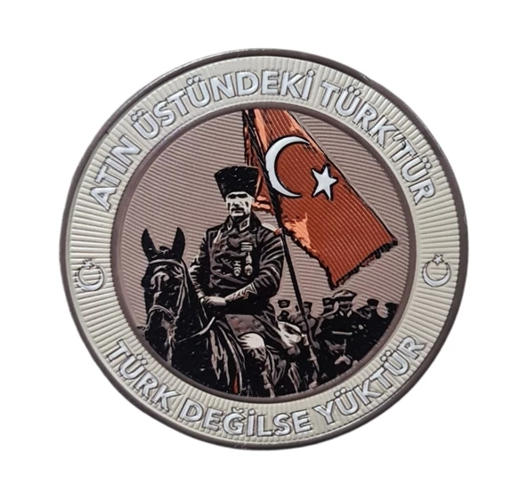 ATATÜRK - ATIN ÜSTÜNDEKİ TÜRK'TÜR , TÜRK DEĞİLSE YÜKTÜR  - Arma - TPU Patch ürün görseli