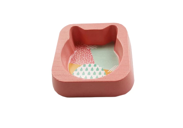 Bobo Bambu Kedi Köpek Mama ve Su Kabı BO-3182 500 ML Pembe ürün görseli