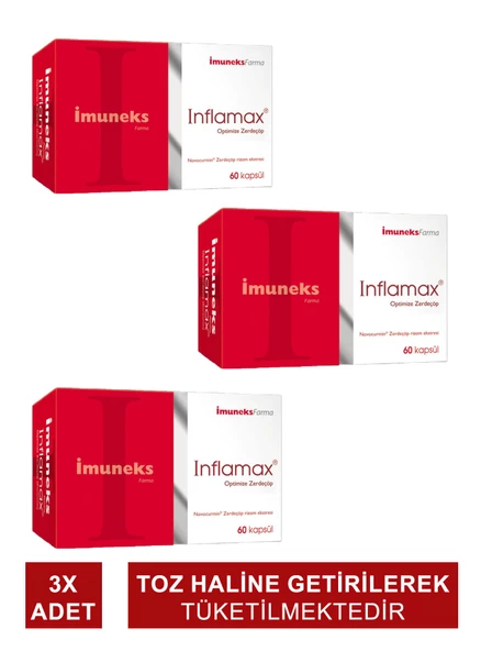 İmuneks Inflamax Optimize Zerdeçöp 60 Kapsül x 3 Adet