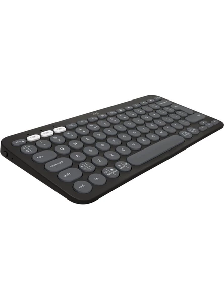 Logitech K380s Pebble Keys 2 Çoklu Cihaz Özellikli Bluetooth Türkçe Q Klavye - Siyah - 10