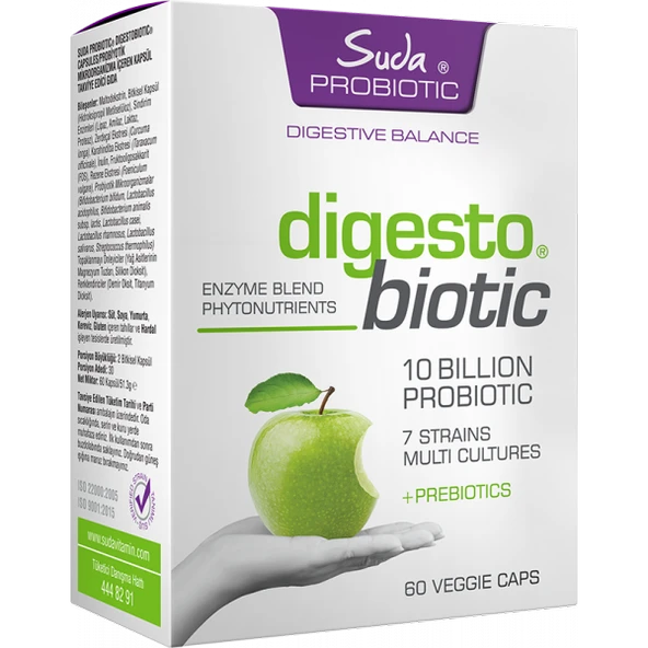 Suda Probiotic Digestobiotic 60 Vegan Kapsül