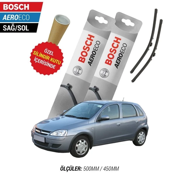 Opel Corsa C 2002  Silecek Takımı Bosch Aeroeco - Resim 3