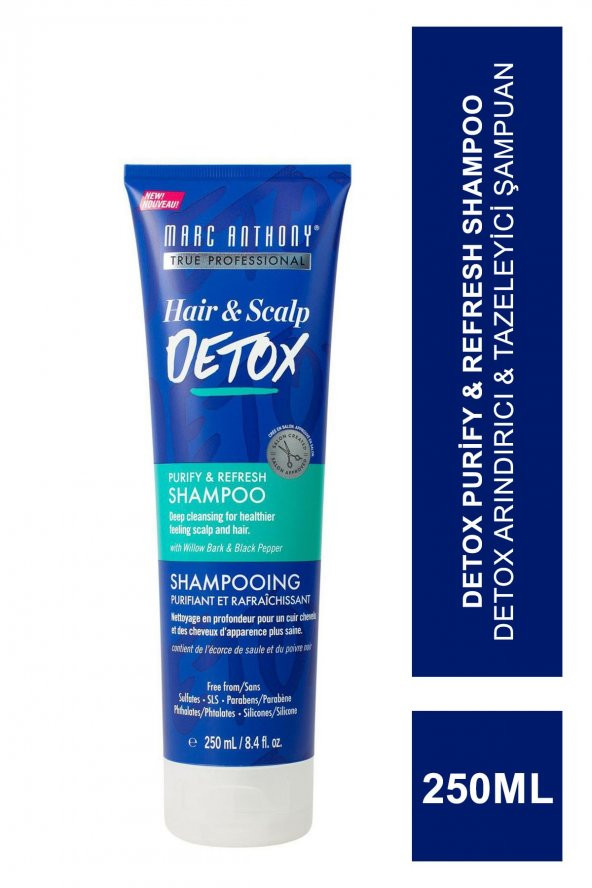 Marc Anthony Detox Purify & Refresh Shampoo - Detox Arındırıcı & Tazeleyici Şampuan - 250 ml