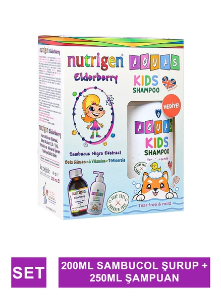 Nutrigen Kara Mürver  Şurup 200 ml - Aquas Kids Şampuan Hediye -