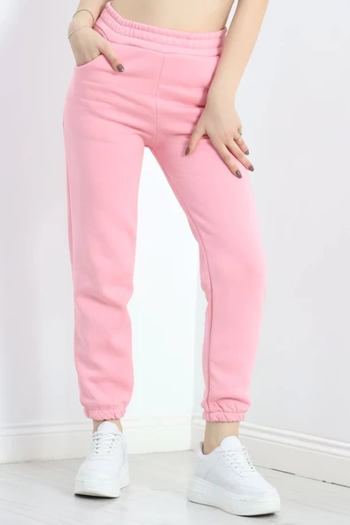 Paça Lastikli 3 İplik Eşofman Altı Açıkpembe - 20956.1878. - 3