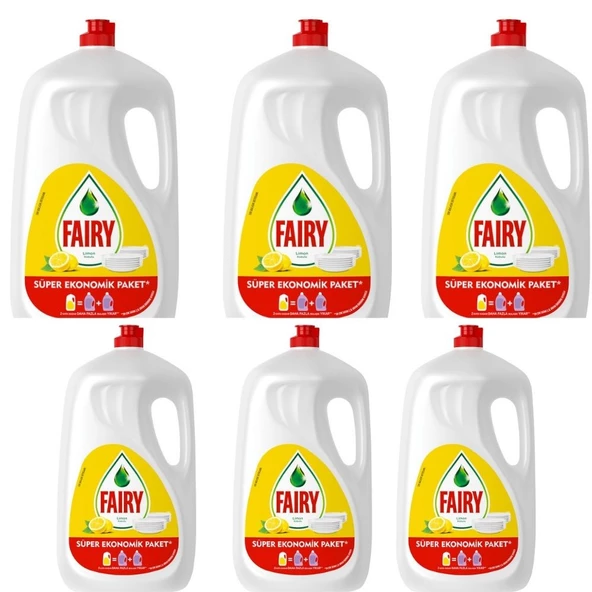 Fairy Elde Bulaşık Deterjanı 2600ml Limon x 6 Adet