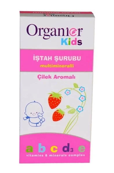 Organier Kids Çilek Aromalı Şurup 200 ml