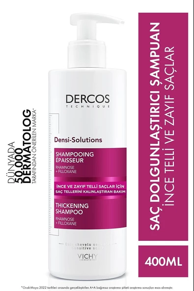 Vichy Dercos Densi-Solution İnce ve Zayıf Saçlar İçin Şampuan 400 ml