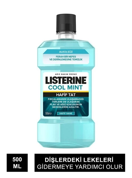 Listerine Cool Mint Hafif Tat Alkolsüz Ağız Gargarası 500 ml - Hafif Nane