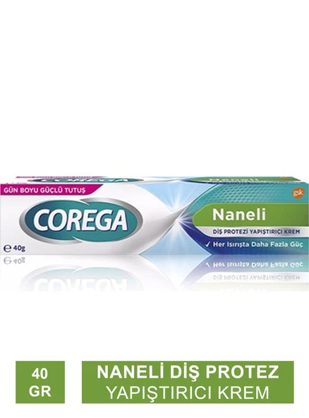 Corega Diş Protezi Yapıştırıcı Krem Naneli 40gr