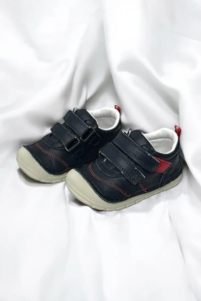 Casso Hakiki Deri Tam Ortopedik Kauçuk Kaymaz Taban Erkek Çocuğu Spor Model  İlk Adım Ayakkabı - 4