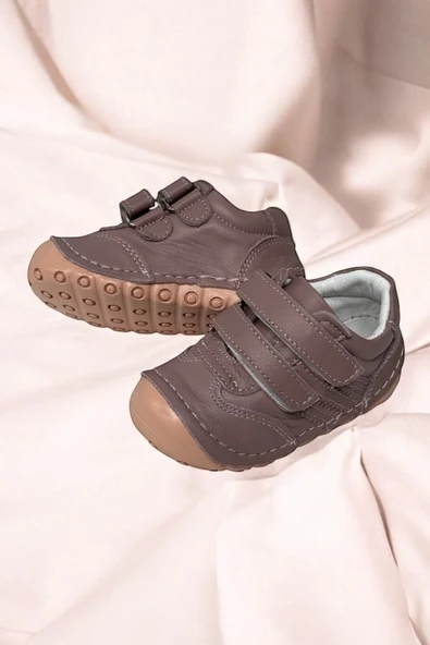 Casso Hakiki Deri Tam Ortopedik Kauçuk Kaymaz Taban Kız Çocuğu Spor Model İlk Adım Ayakkabı - 5