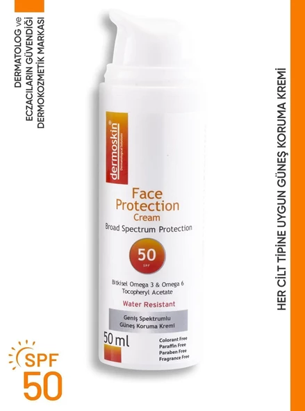 Dermoskin SPF 50+ Face Protection Güneş Kremi 50 ml