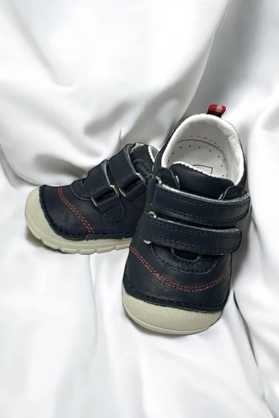 Casso Hakiki Deri Tam Ortopedik Kauçuk Kaymaz Taban Erkek Çocuğu Spor Model  İlk Adım Ayakkabı - 6