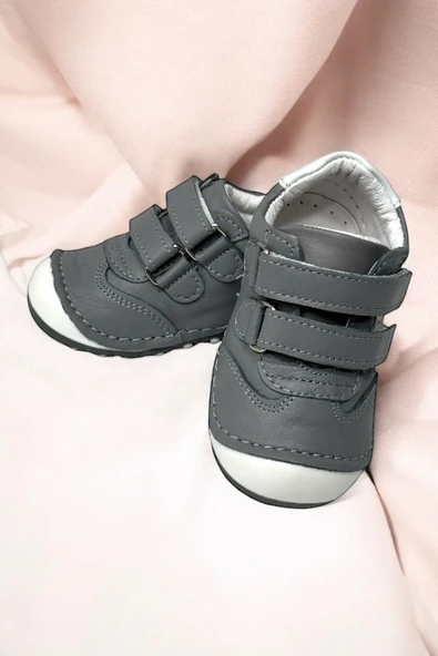 Casso Hakiki Deri Tam Ortopedik Kauçuk Kaymaz Taban Erkek Çocuğu Spor Model  İlk Adım Ayakkabı - 6