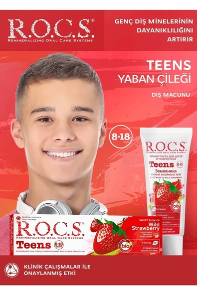 ROCS Teens Yaban Çileği Diş Macunu 60 ml