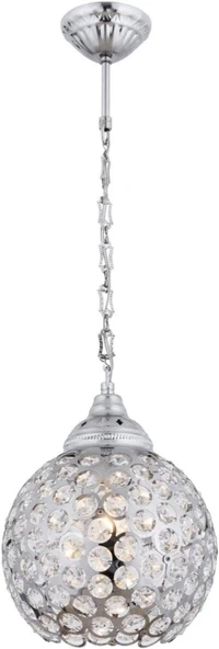 AVONNI AV-4141-1KB Krom Kaplama Modern Avize E27 Metal Kristal 22cm
