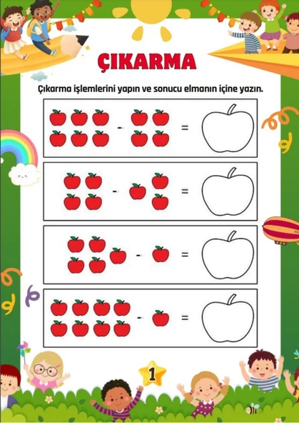 Okul Öncesi Sayma Toplama ve Çıkarma YAZ-SİL Kitabı - Resim 3