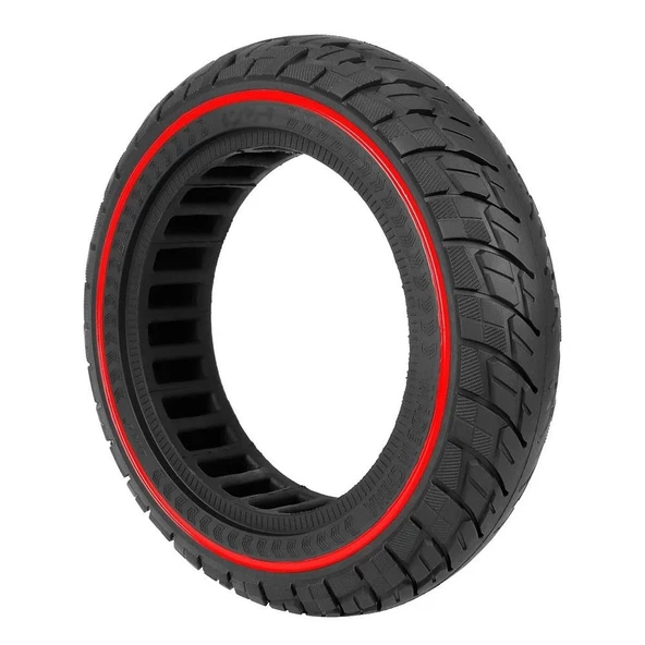 10x2.5 inç Dolgu Lastik Kırmızı Şeritli Scooter Lastiği - 2