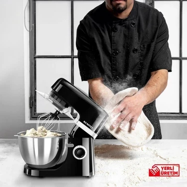 Kumtel Siyah Hamur Yoğurma 1800WATT 4.5lt Dondurma Yapma Aprt. Sm-02 - 5