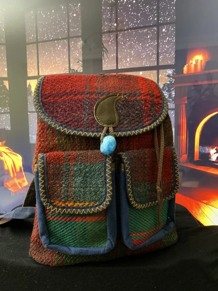 Kilim dokuma midi boy sırt çantası
