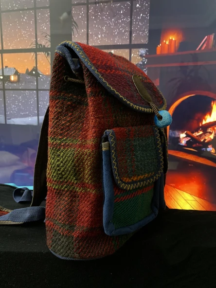 Kilim dokuma midi boy sırt çantası - 2