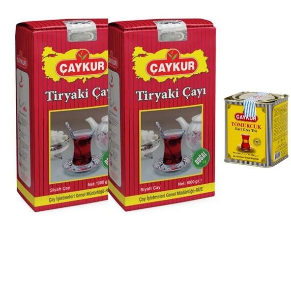 Çaykur Tiryaki 1kg x 2 Adet + Çaykur Tomurcuk 125gr 1 Adet.